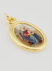 Medalha de Santa Ana Dourada - 25mm,