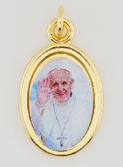 Medalha do Papa Francisco Dourada - 25mm