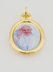 Medalha do Papa Francisco Dourada - 25mm