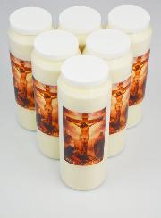 Juego de 6 velas de novena de la Pasión de Cristo