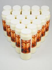 Juego de 20 velas de novena de la Pasión de Cristo