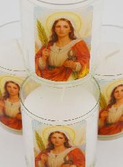 Conjunto de 4 Velas Votivas a Santa Ágata