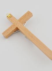 Crucifijo en madera bicolor - 16 cm