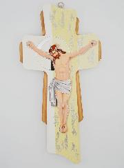 Cruz de madera para colgar - 30 cm