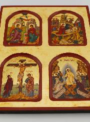 Icono religioso de los Misterios de la Vida de Cristo- 22cm