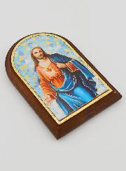 Icono del Sagrado Corazón de Jesús - 10 cm