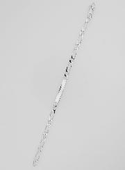 Pulsera Gourmette de bautismo de plata de ley 925 - 18 cm