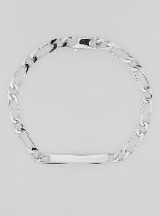 Pulsera Gourmette de bautismo de plata de ley 925 - 18 cm