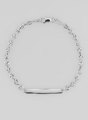 Pulsera Gourmette de bautismo en plata de ley 925 - 18 cm