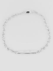 Pulseira Identidade em Prata Rodiada - 18cm