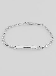Pulseira Identidade em Prata Rodiada - 18cm
