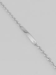 Pulseira de Batismo em Prata Rodiada - 18cm