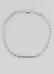 Pulseira de Batismo em Prata Rodiada - 18cm