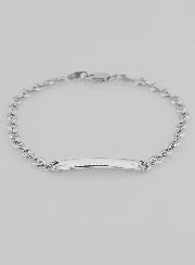 Pulseira de Batismo em Prata Rodiada - 18cm
