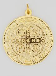 Grande Medalha de São Bento Dourada - 9.7cm