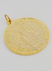 Grande Medalha de São Bento Dourada - 9.7cm