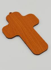 Cruz em Madeira Infantil - Anjo com Harpa