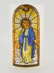 Portavelas LED - Virgen Milagrosa y Oración
