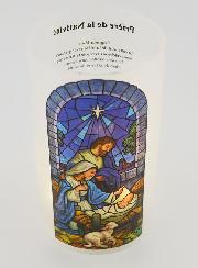 Portavelas LED y Oración - Natividad
