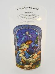 Regalo de Navidad - Portavelas LED y Oración de la Natividad