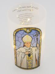 Portavelas LED y Oración - Papa León XIV