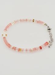 Pulsera con cruz y piedras en cristal