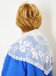 Velo Mantilla Bordado - Blanco