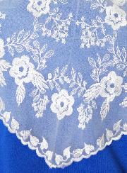 Velo Mantilla Bordado - Blanco