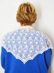 Velo cristiano - Mantilla bordada Blanca