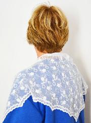 Velo cristiano - Mantilla bordada Blanca
