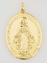 Medalla Milagrosa Acabado Oro 18k - 14mm