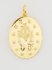 Medalla Milagrosa con acabado en Oro 18k - 24 mm