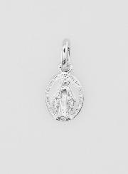 Medalla Milagrosa de Plata Rodiada - 10 mm