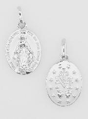 Medalla Milagrosa, Plata Rodiada - 14 mm