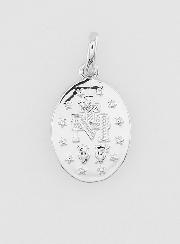 Medalla Milagrosa, Plata Rodiada - 14 mm