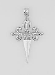 Cruz de Santiago de Compostela en Plata - 20 mm