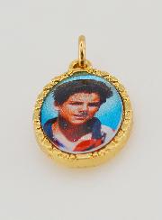 Medalla de borde torzado de 25 mm - San Carlos Acutis