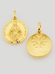 Medalla Milagrosa Acabado Oro 18k - 18mm