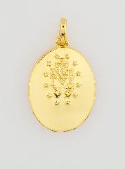 Medalla Milagrosa Acabado Oro 18k - 18mm