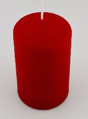 Vela Decorativa Veludo Mate - Vermelha