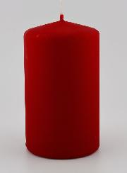 Vela navideña con efecto terciopelo - Roja