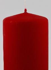 Vela navideña con efecto terciopelo - Roja