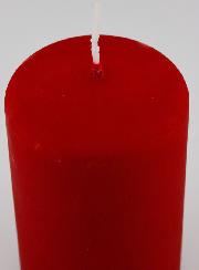 Vela navideña con efecto terciopelo - Roja