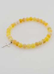 Pulseira Religiosa Cruz & Ágata - Amarelo