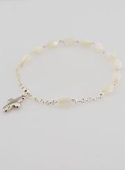 Pulsera Decenario de Nácar - Cuentas Ovaladas