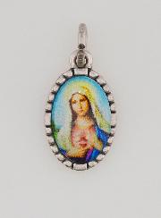 Medalla Borde Torzado 15mm - Inmaculado Corazón de María