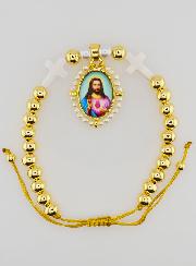 Pulsera ajustable - Sagrado Corazón de Jesús