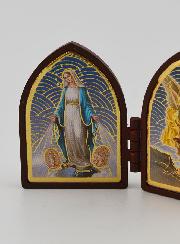 Icono Díptico Mini - Medalla Milagrosa y San Miguel