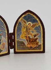 Icono Díptico Mini - Medalla Milagrosa y San Miguel