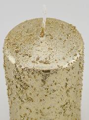 Vela de Natal com Brilhantes - Champanhe
